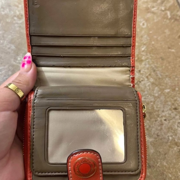 Coach Brown and Orange Wallet - Picture 2 of 7